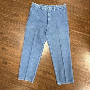 HAGGAR DENIM CHINO PANTS  EXPANDABLE WAIST SIZE 36x31